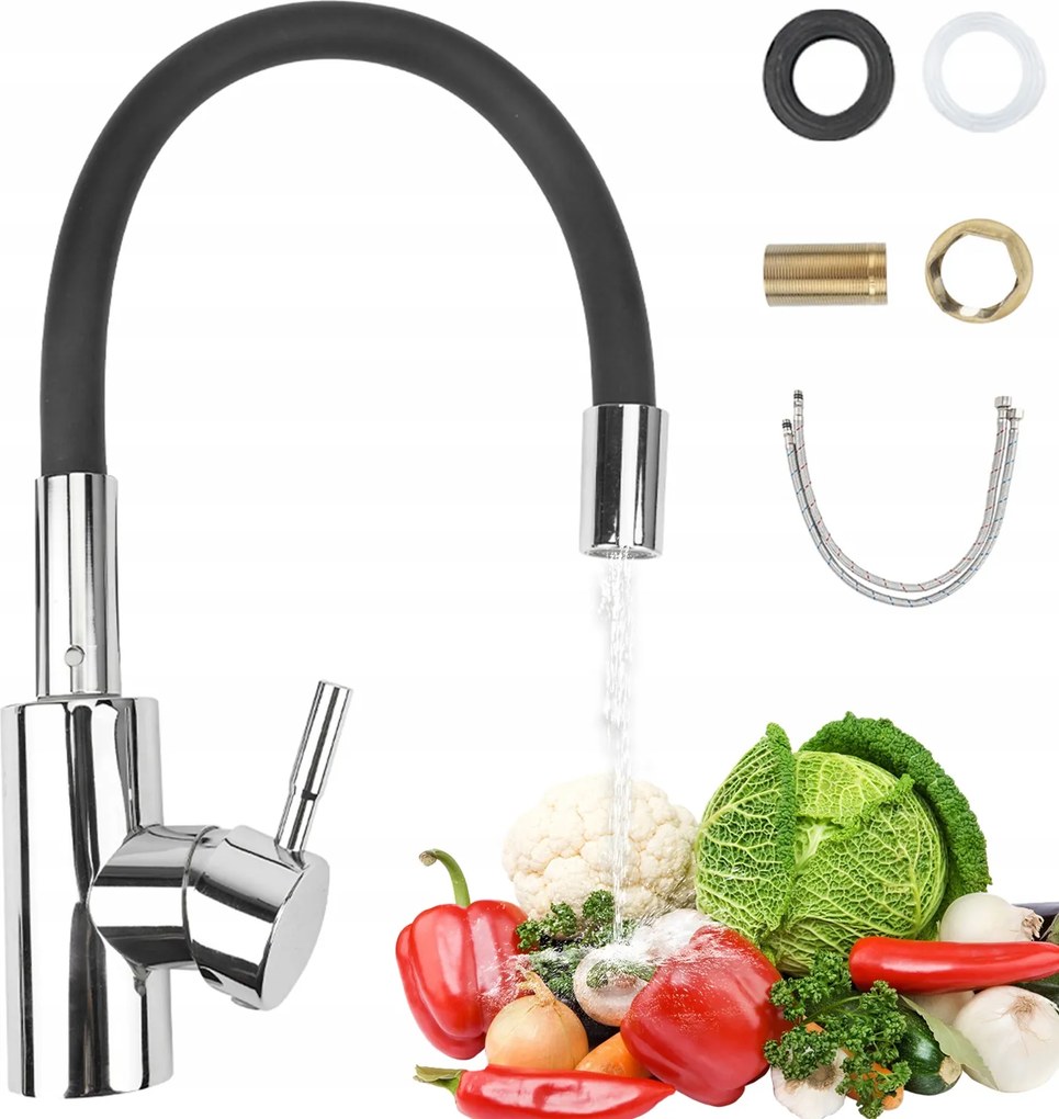 Flexibilis Konyhai Mosogató Csaptelep Mosogatóhoz Hajlékony Kifolyócső Csaptelep 360