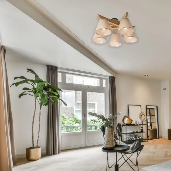 Mennyezeti csillár ANTONIO 5xE14/40W/230V tölgy