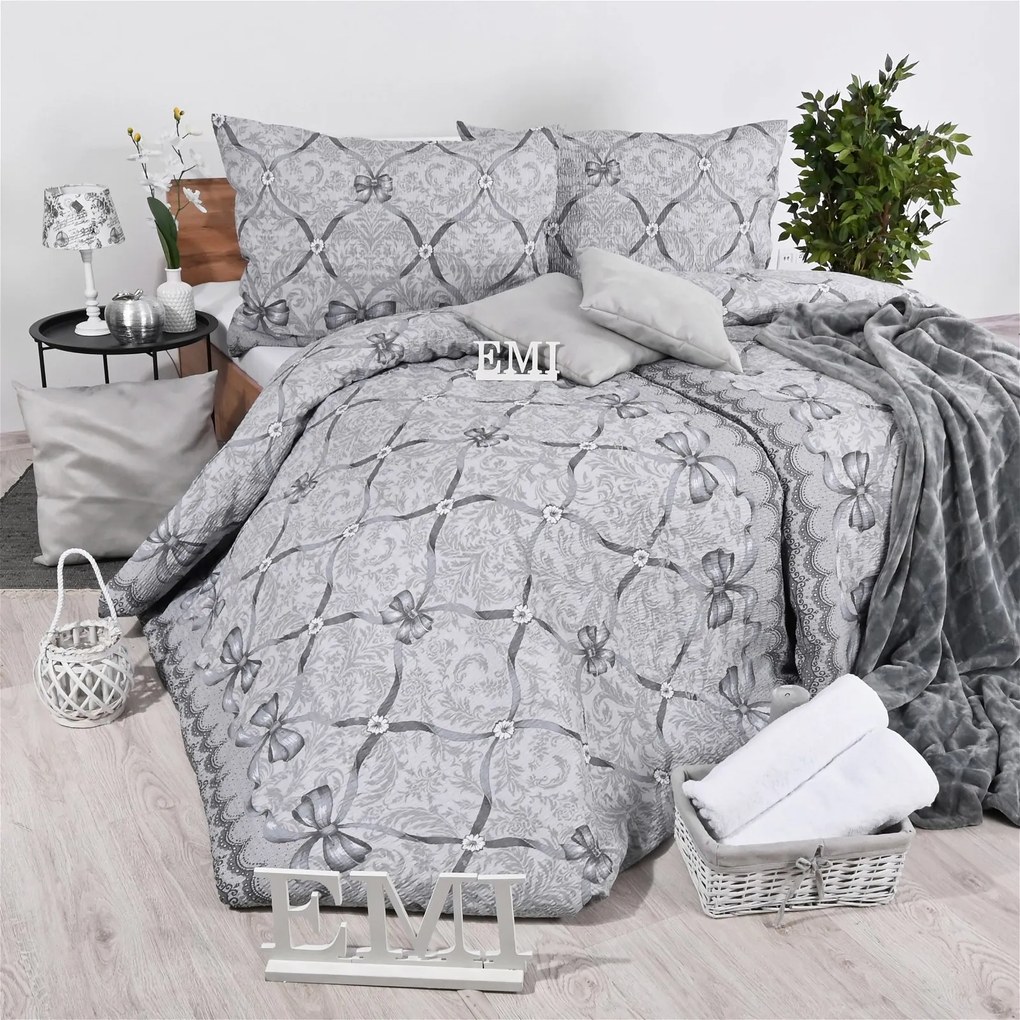 EMI Irene krepp ágyneműhuzat: Standard egyszemélyes szett 1x (200x140) + 1x (90x70) cm