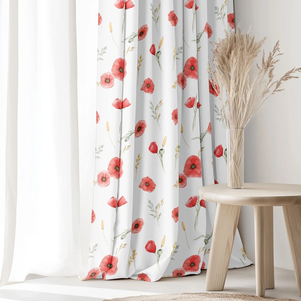 Goldea dekor függöny - pipacsok 200x150 cm