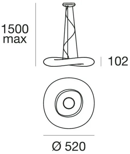 Linea Light 8005 - LED Dimmelhető csillár zsinóron MR. MAGOO LED/23W/230V