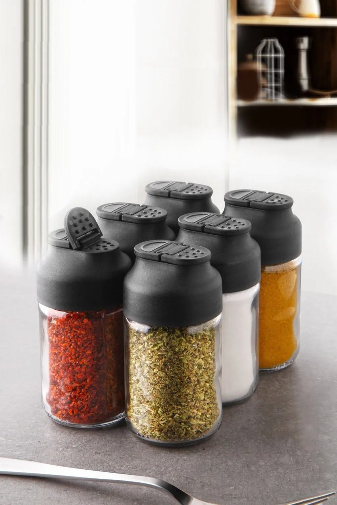 Twice 6 részes üveg tárolóedény készlet 105 ml
