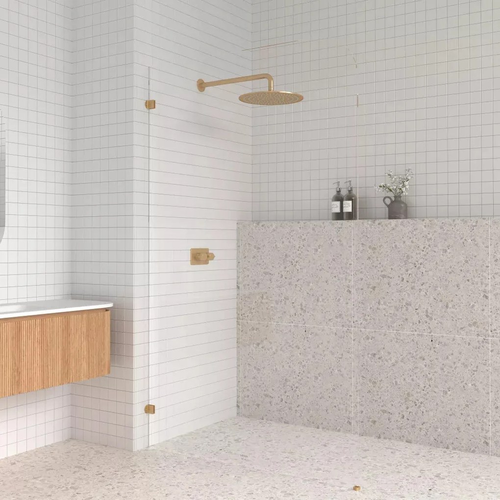 AREZZO design CLEAR walk-in zuhanyfal, átlátszó 1200x2000