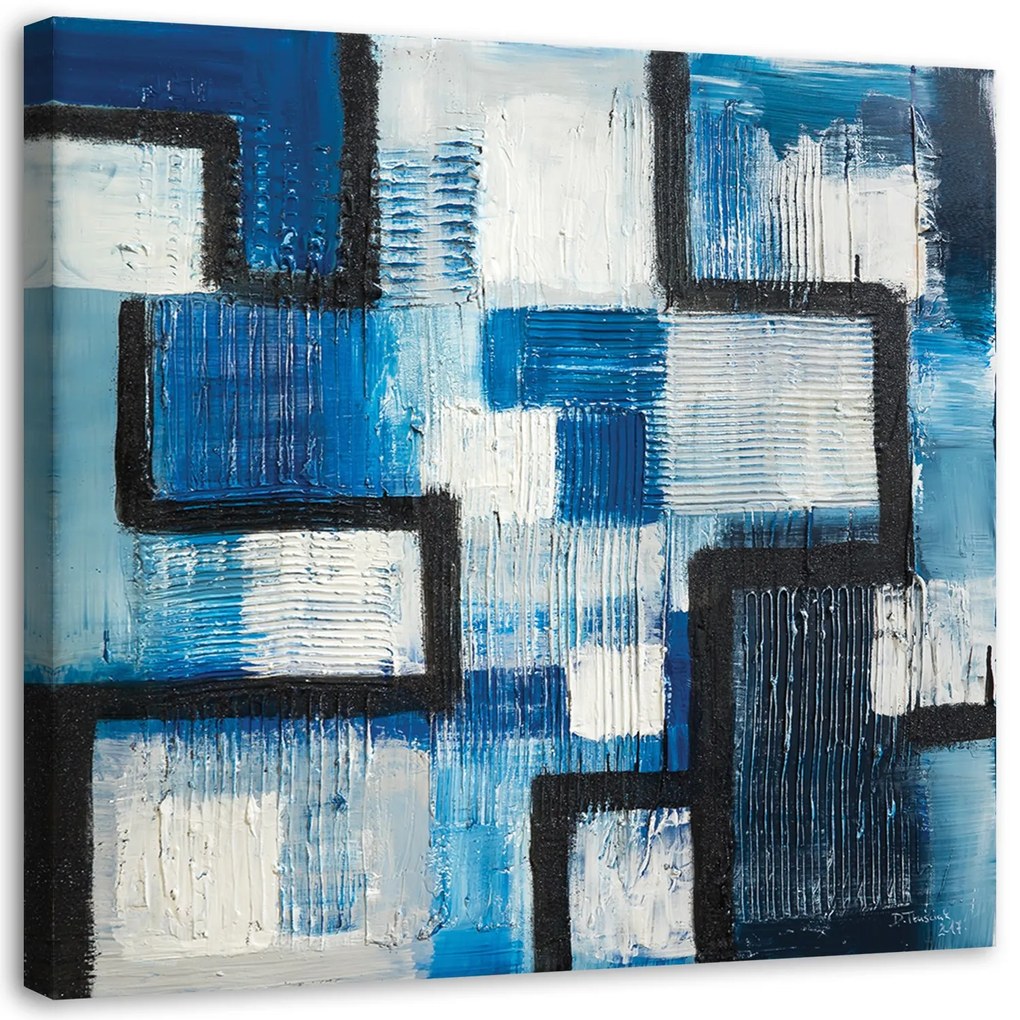 Gario Vászonkép Kék absztrakció Méret: 60 x 60 cm