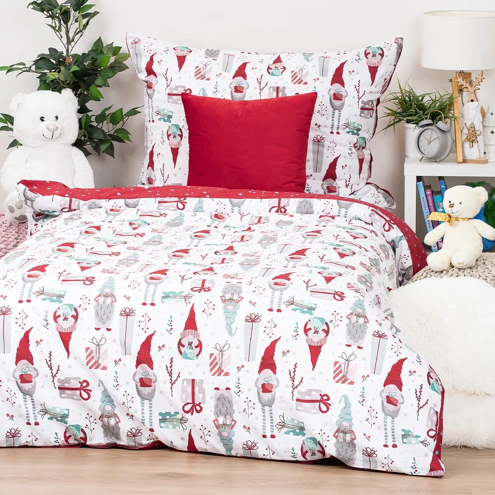 4Home Pamut ágynemű Christmas Elf , 140 x 200 cm, 70 x 90 cm