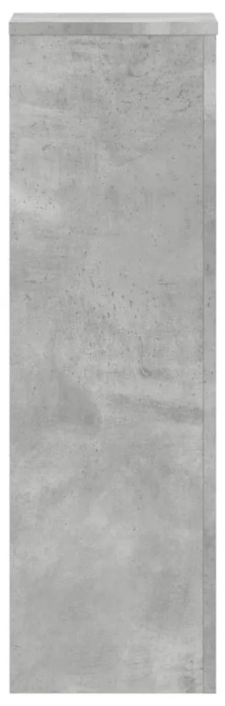 2 db betonszürke szerelt fa növénytartó állvány 25 x 25 x 80 cm