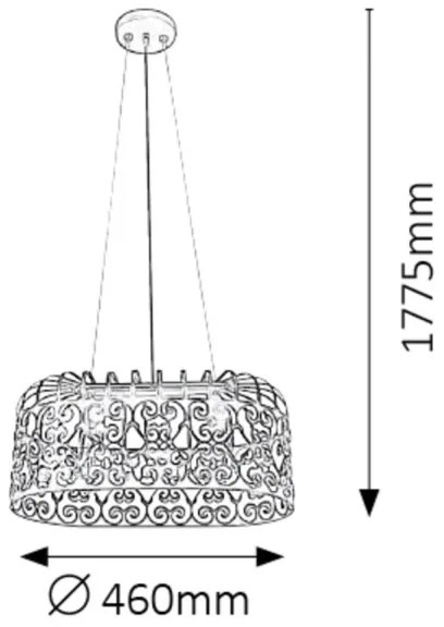 Rabalux 2162 - Csillár ALESSANDRA 2xE27/60W/230V fehér