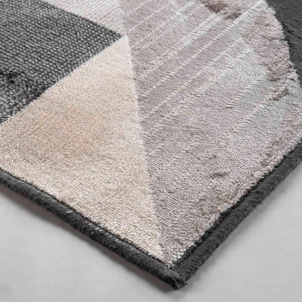 Szürke-bézs pamutkeverék szőnyeg 68x110 cm Graphic – douceur d'intérieur