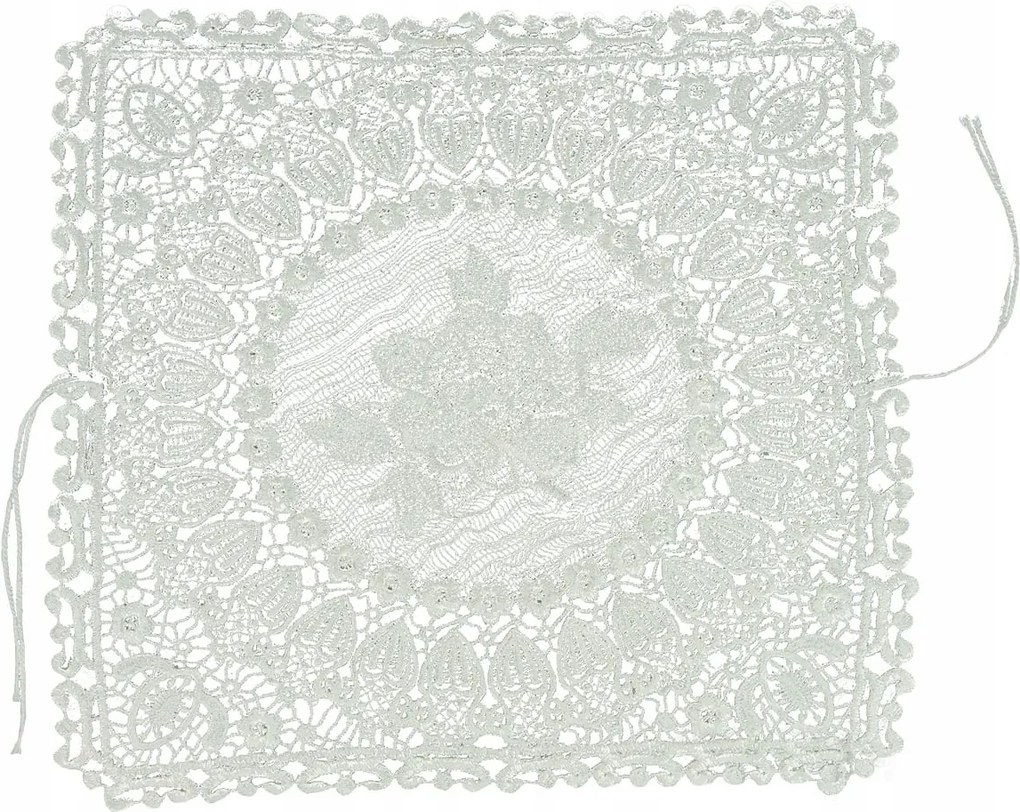 Áttört kosár szalvéta (négyzet alakú) kötöző szalagokkal