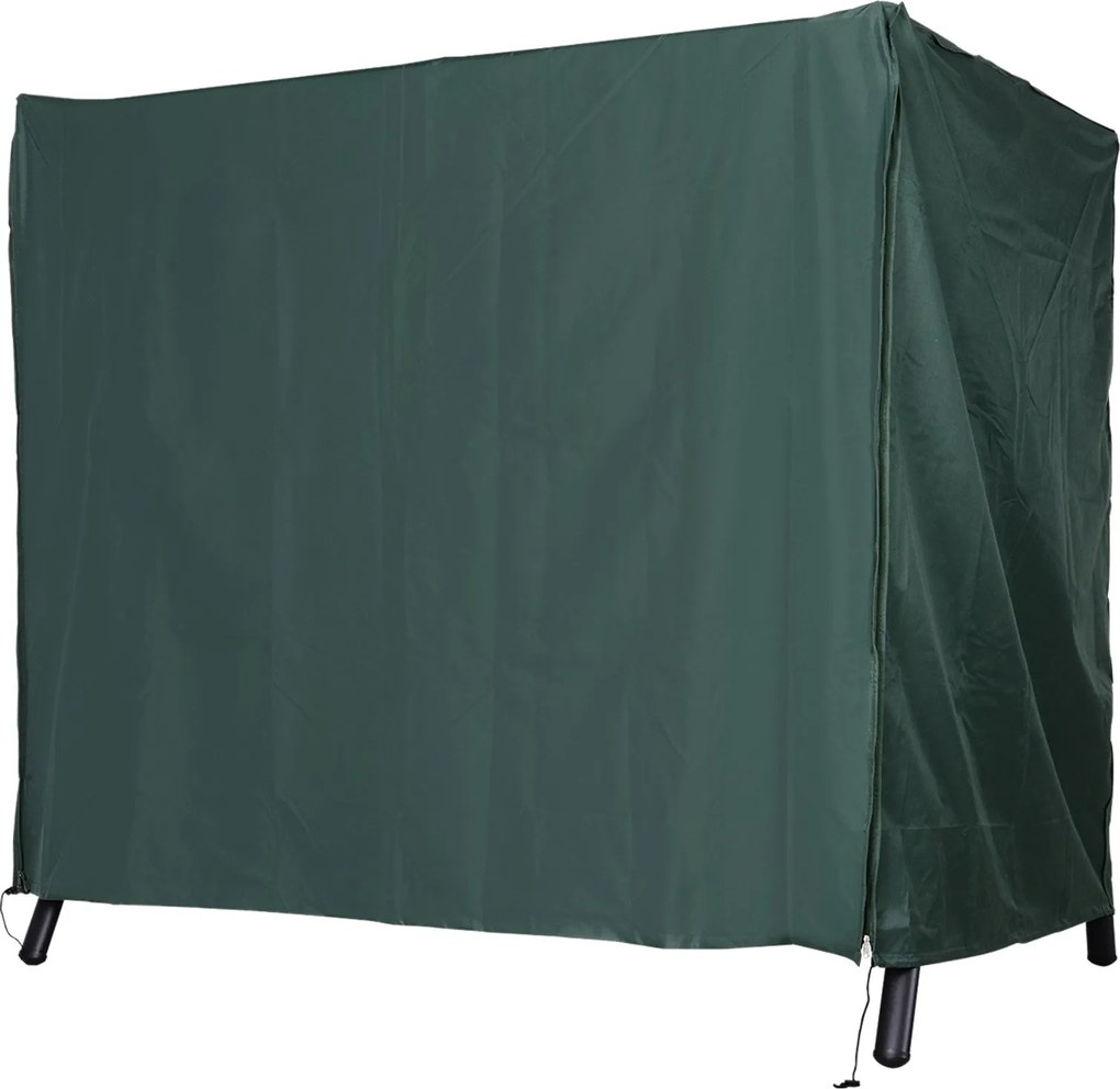 Outsunny Hollywood Swing Fedezék 3 Személyes, Vízhatlan Télálló Védőfedezék Kerti Hintaágyhoz, UV-álló Ponyva, Tépésálló 600D Oxford Állvány, 205x124x