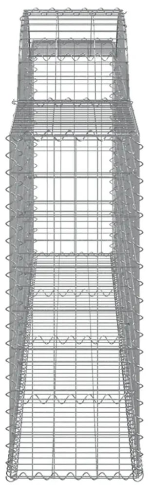 5 db íves horganyzott vas gabion kosár 300x30x80/100 cm