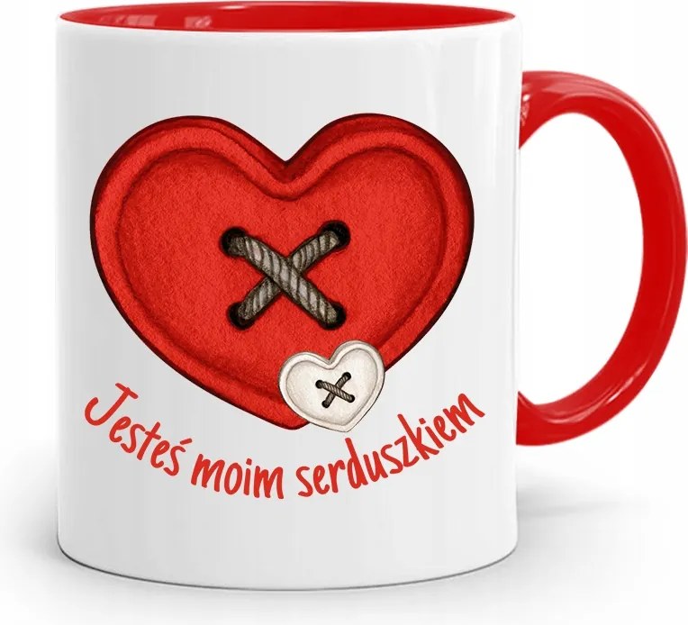 Piros Bögre Valentin Napra Te Vagy A Szívecske, fényképes nyomattal