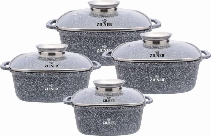 Márvány edénykészlet Alumínium 8 El Indukciós Gáz Zilner Szett