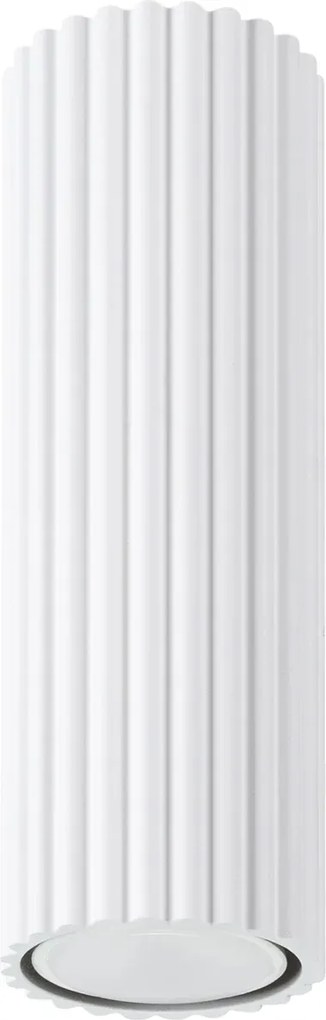 Mennyezeti lámpatest modern fehér kerek bordázott cső 20 cm spot Sollux