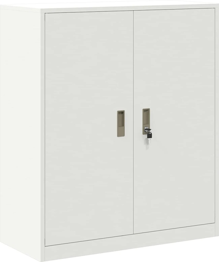 vidaXL Tárolószekrény Fehér 90 x 40 x 105 cm Acél