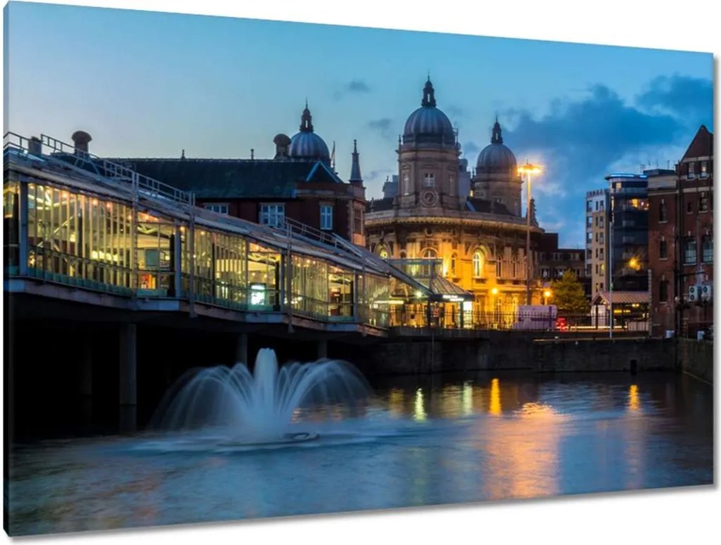 Festmények 120x80 Szökőkút a folyón