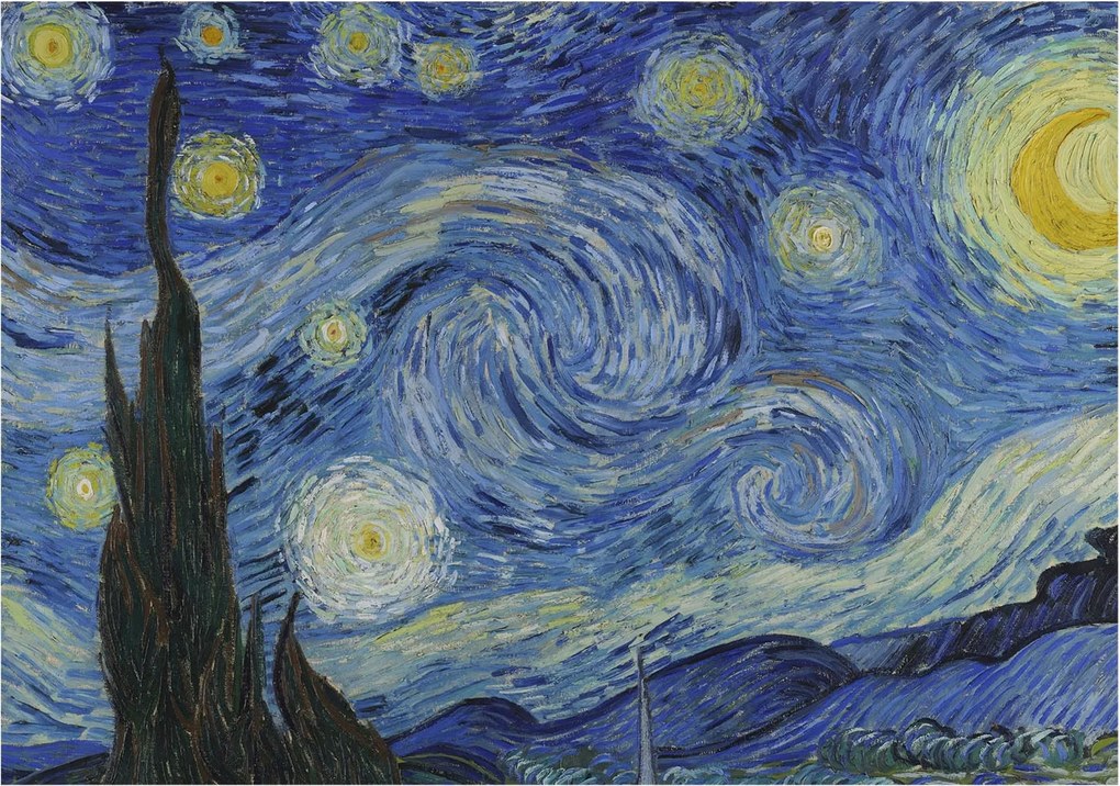 Flizelin tapéta falra Prémium éjszakai örvény 208x146 ragasztó