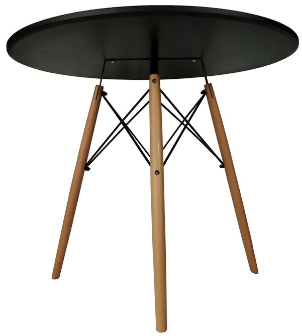 AKCIÓ Fekete étkezőasztal OSLO 90x90 II. osztály