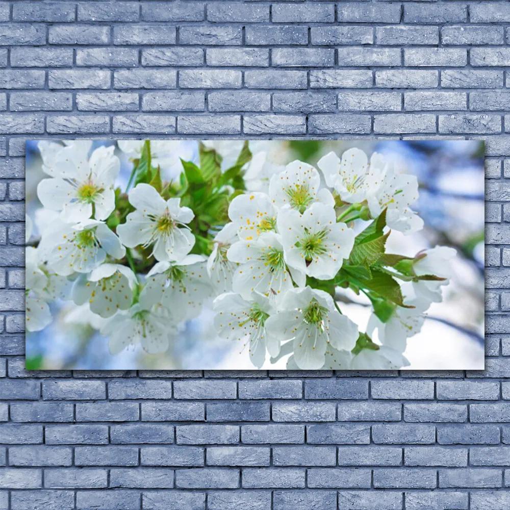 Üvegkép Virág falevelek Nature 125x50 cm