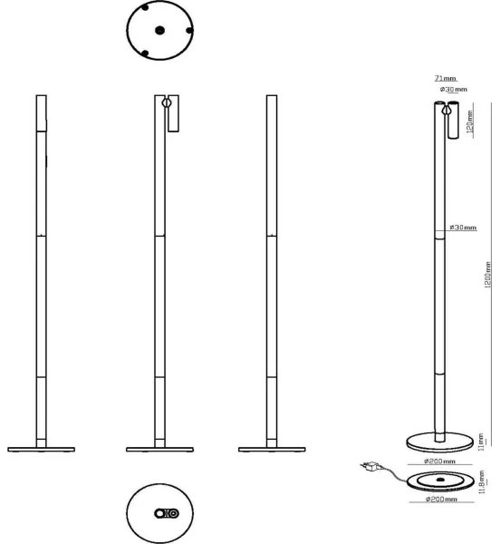 Lucide 27703/02/30 - LED Dimmelhető újratölthető kültéri lámpa ANTRIM LED/2,2W/4V IP54 fekete