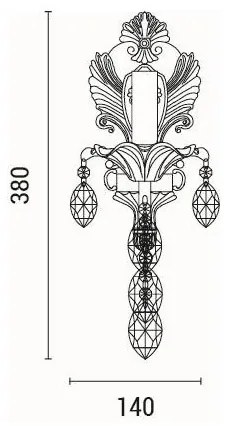 Fali lámpa 1xE14/15W/230V