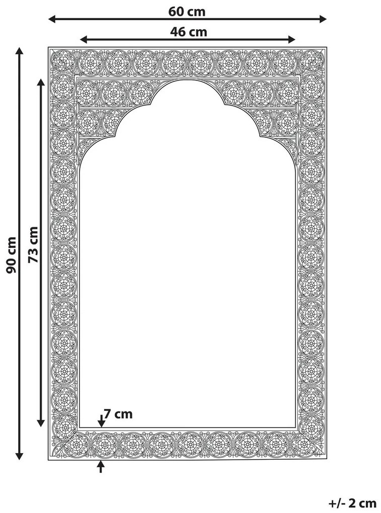 Fali tükör Palza (arany). 1081857