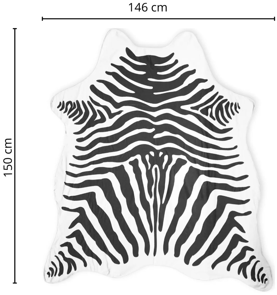 ZEBRA fekete-fehér fürdőlepedő