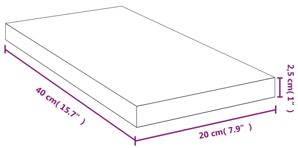 bambusz fali polc 40x20x2,5 cm