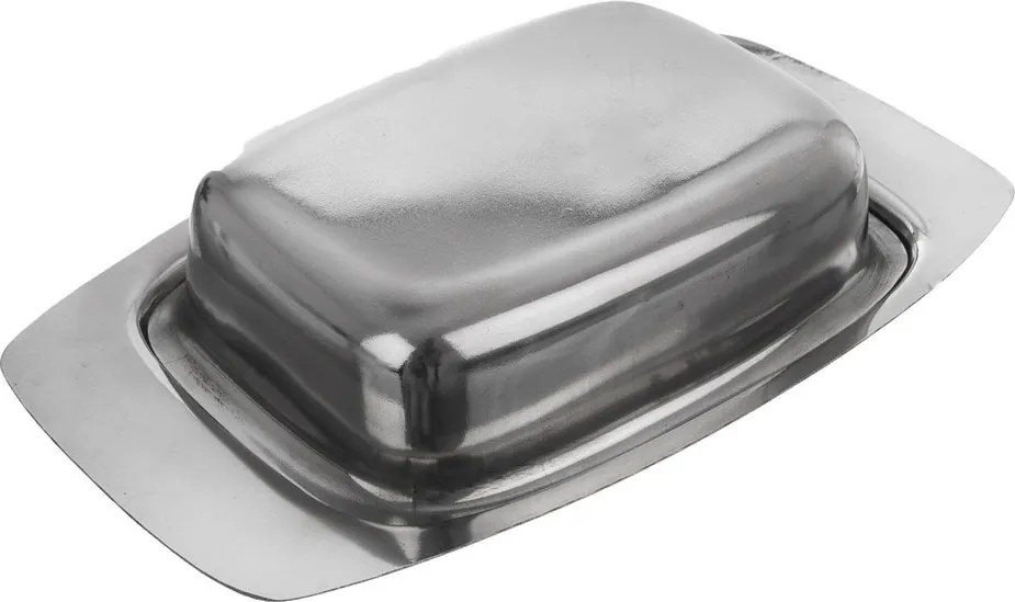 Ezüstszínű rozsdamentes acél vajtartó – Orion