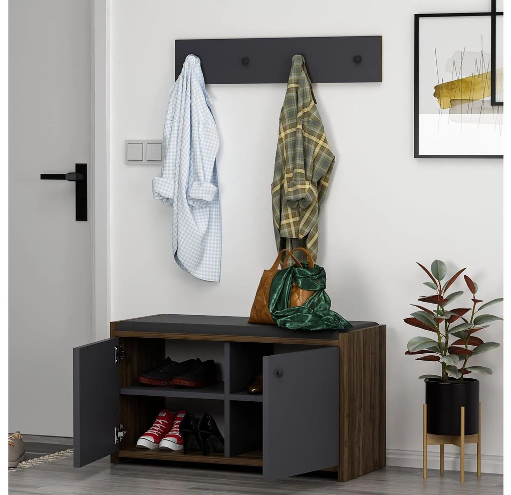 Előszoba szett Zorro (antracit). Akció -25%. 1089129