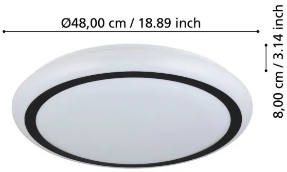 Eglo 900335 - LED Mennyezeti lámpa CAPASSO LED/19,5W/230V