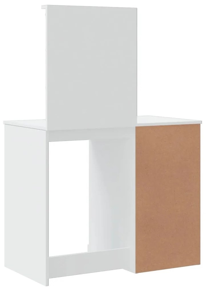 fehér fésülködőasztal LED-lámpákkal 90x42x132,5 cm