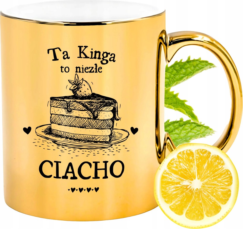 Prémium Arany Csillogó Bögre Kinga Ajándék Nyomtatott Fotóval