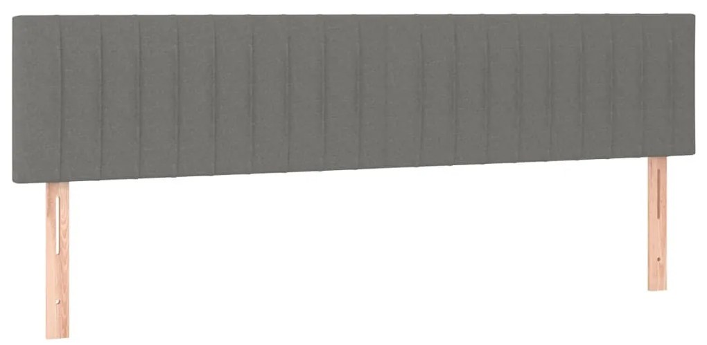 sötétszürke szövet LED-es fejtámla 180x5x78/88 cm