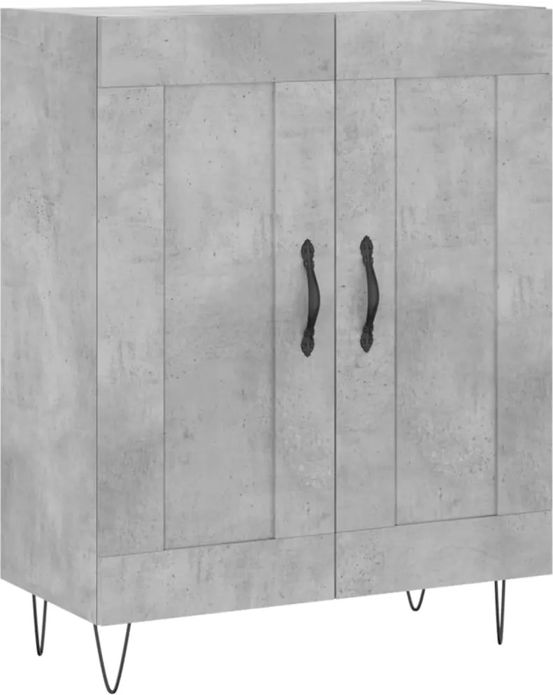 vidaXL betonszürke szerelt fa tálalószekrény 69,5 x 34 x 90 cm