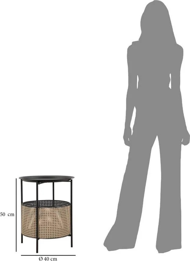 Fém kerek tárolóasztal ø 40 cm Osaka – Mauro Ferretti