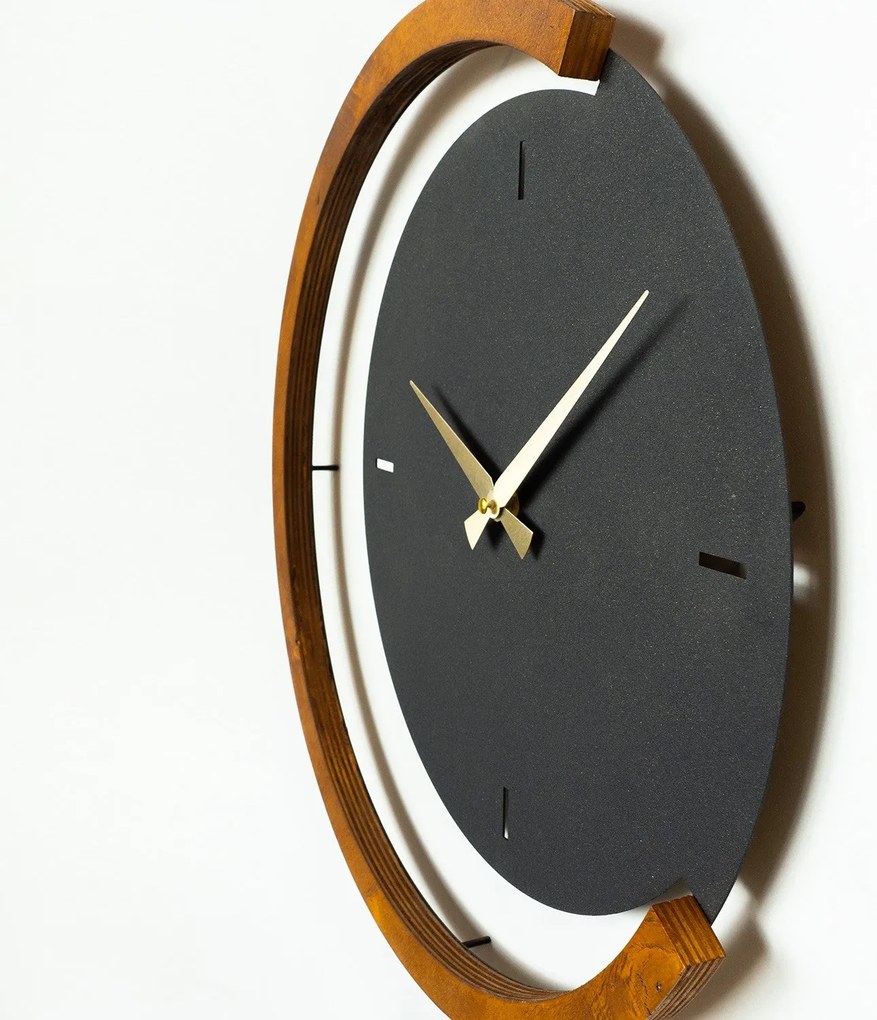 Fali Dekoráció Decorative Metal Wall Clock, Moon Time Wooden Metal Wall Clock - APS117