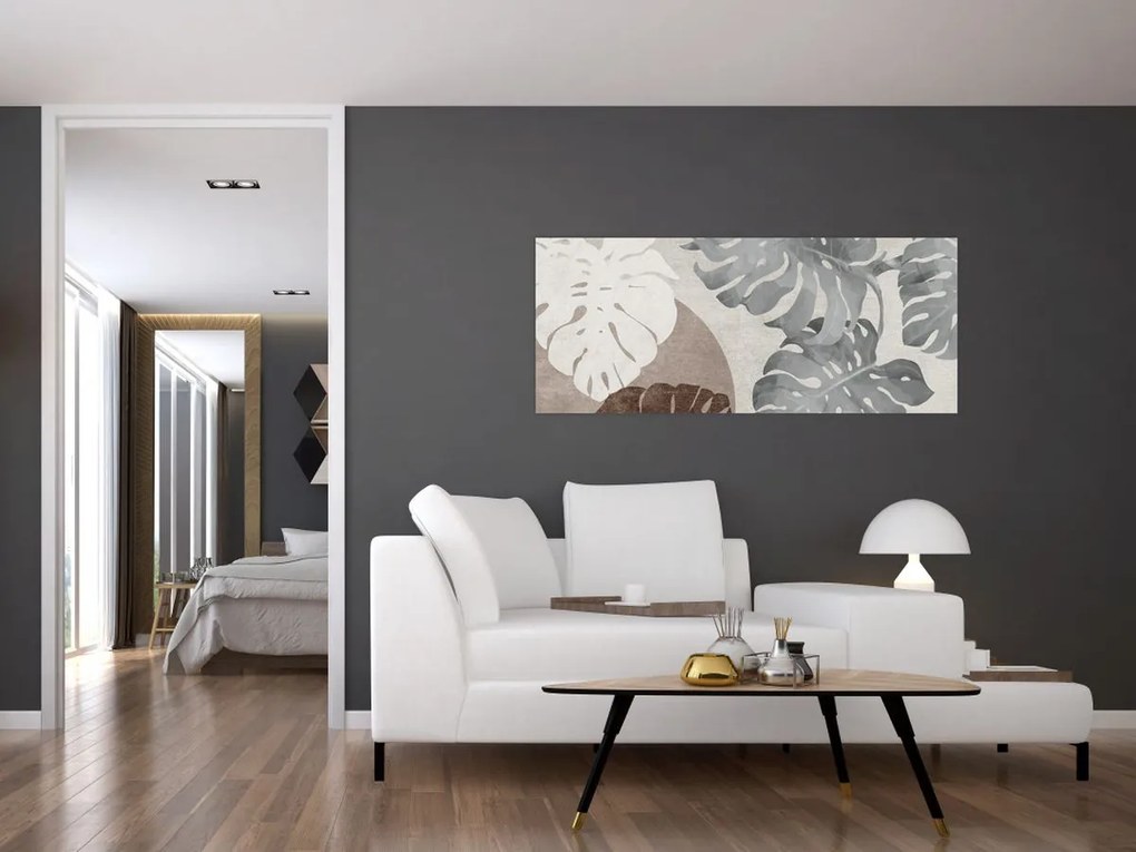 Kép - Design levelekkel (120x50 cm)