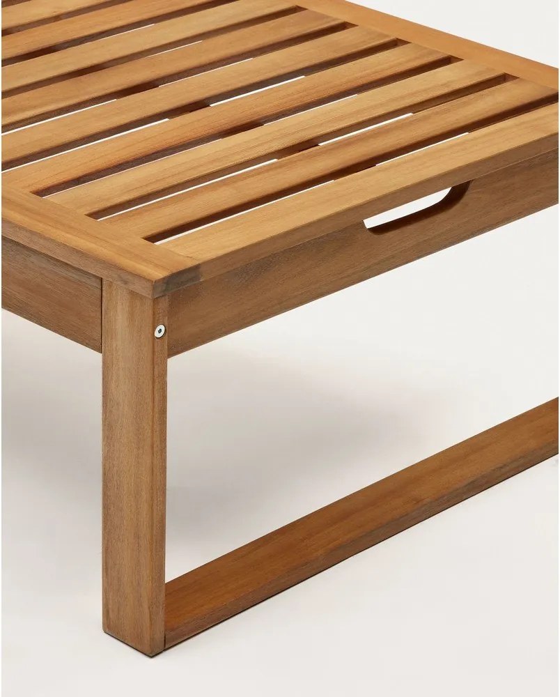 Natúr színű tömörfa kerti napozóágy Sulamita – Kave Home