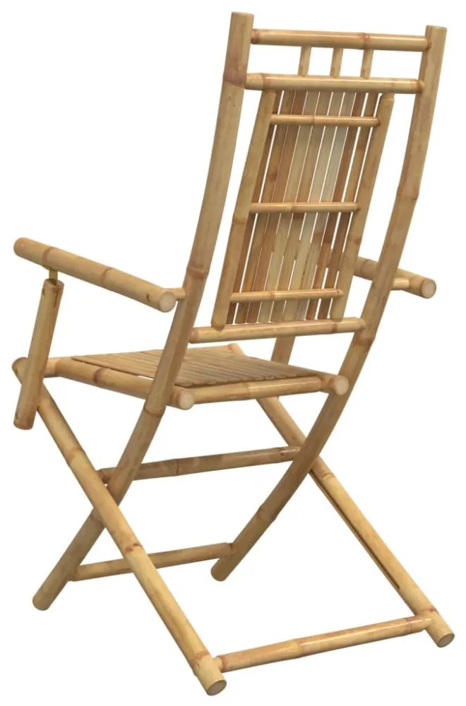 8 db összecsukható bambusz kerti szék 53 x 66 x 99 cm