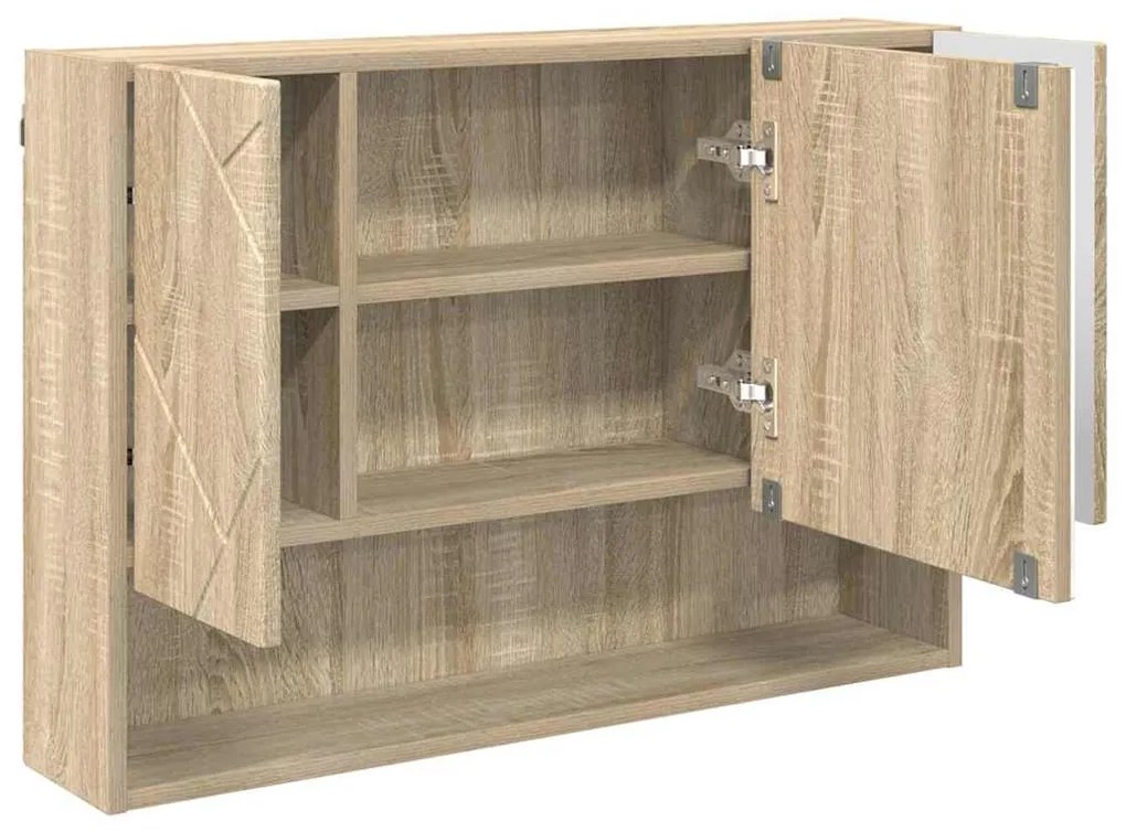 Fürdőszoba bútor szett 3 pcs sonoma tölgy 76.5 x 35 x 64 cm