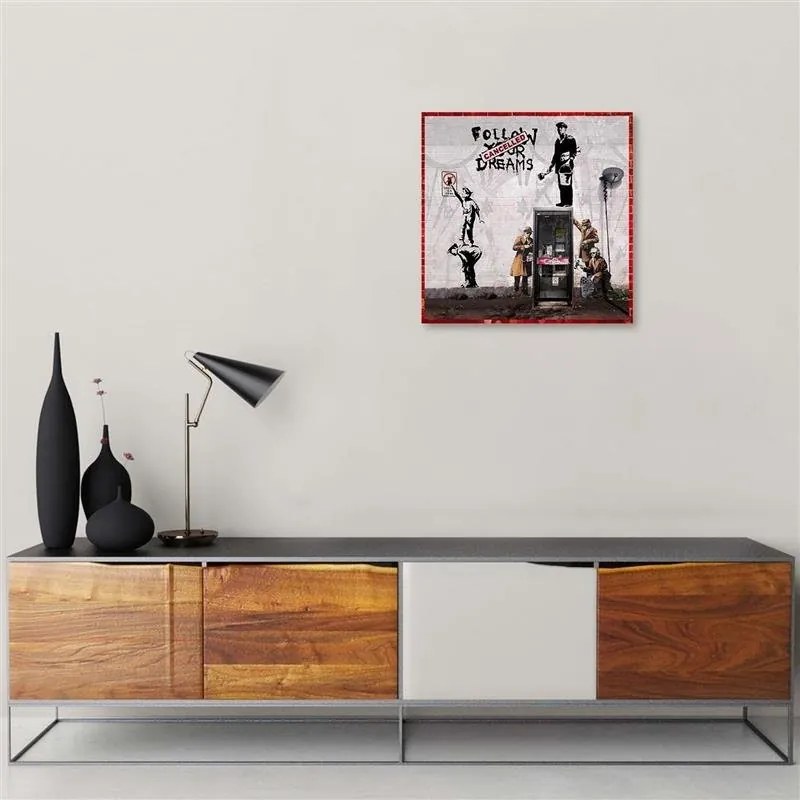 Gario Vászonkép Banksy falfestmény - graffiti mualkotások gyûjteménye Méret: 40 x 40 cm