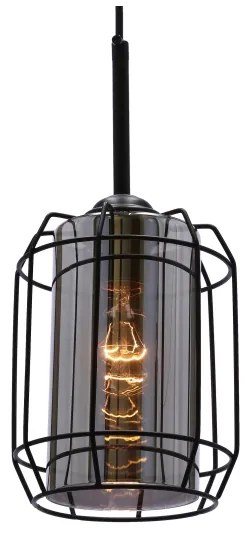 Csillár zsinóron JONERA 1xE27/40W/230V fekete