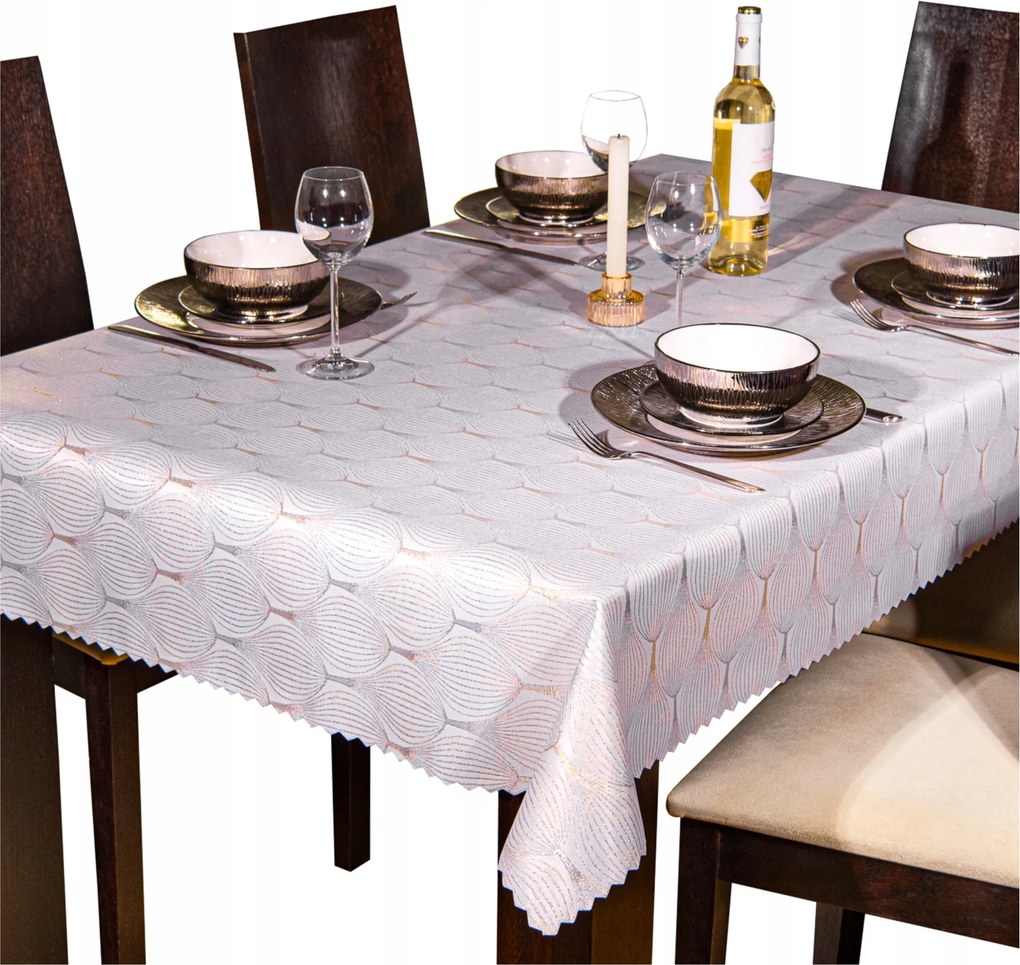 Abrosz Foltálló 240x120 Egész évben Elegáns Fehér arany és ezüst SW31