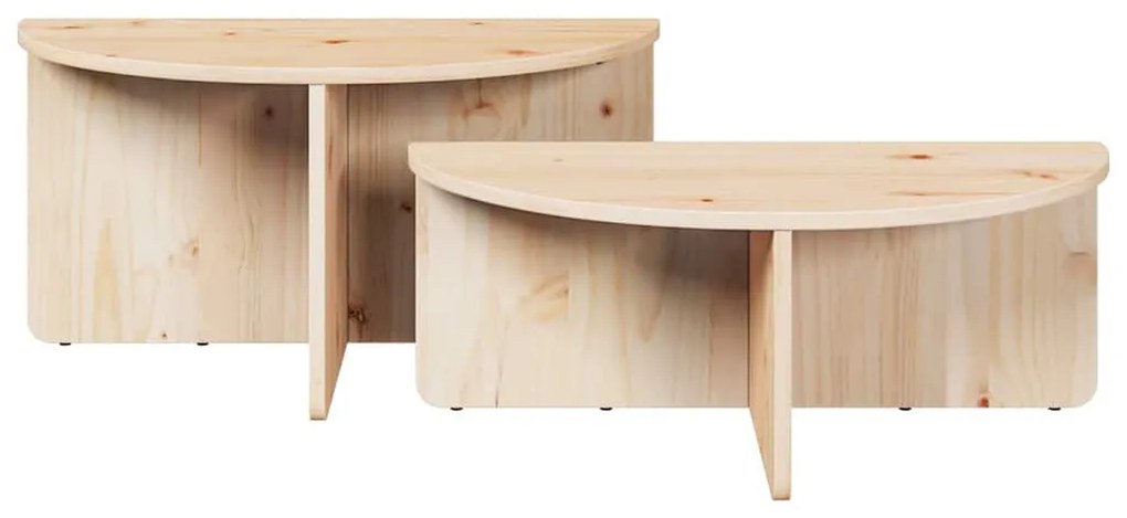 Dohányzóasztal 2 pcs Természetes 79 x 39.5 x 40 cm