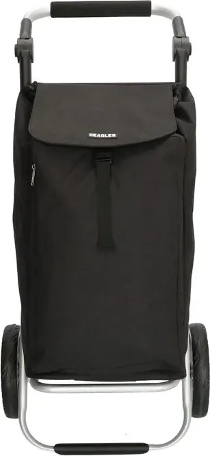 Fekete állítható bevásárlókocsi kerekeken „Hercules”