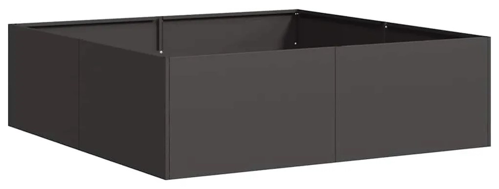 ültetvény fekete 100x100x30 cm acél