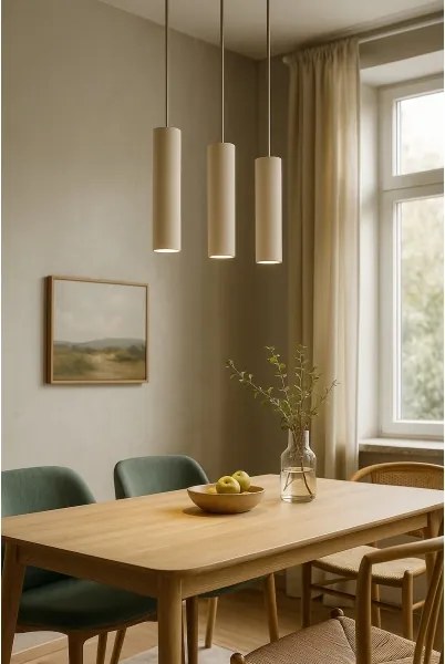 BRILAGI - Kábeles függeszték TUBE 1xGU10/15W/230V bézs/arany