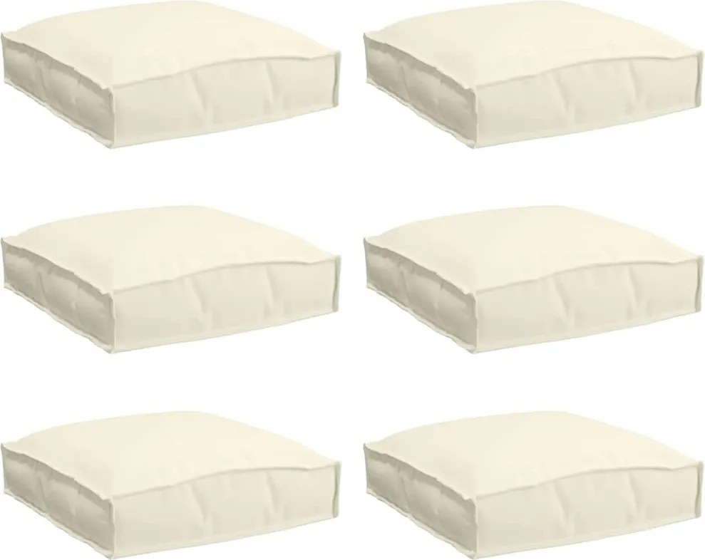 vidaXL Párna 6 pcs Krém 40 x 40 x 8 cm Oxford Szövet