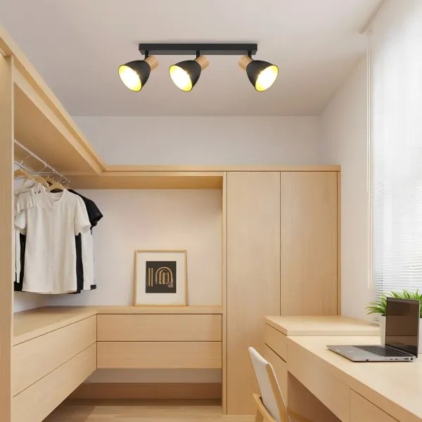 Brilagi - Spotlámpa ODENSE 3xE14/10W/230V kaucsukfa/fekete